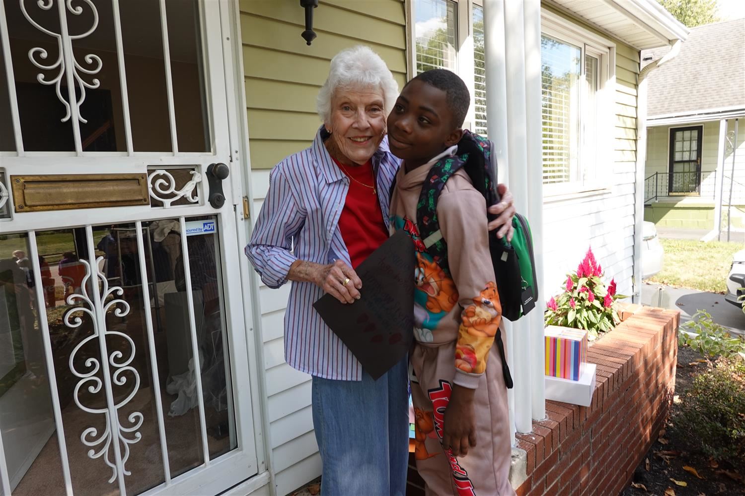 student with neighbor